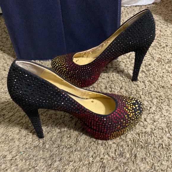 Multi Colored Rhinestone High Heel - Picture 4 of 4